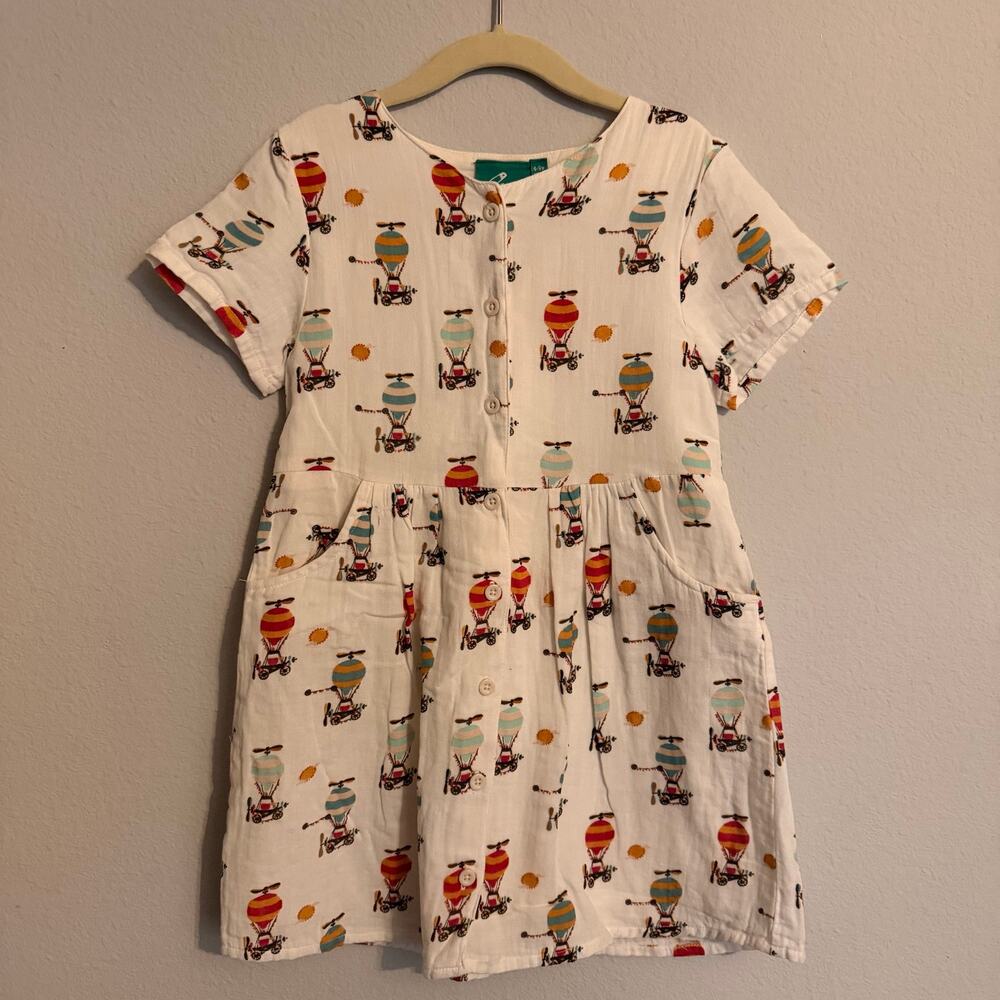 Little Green Radicals Hot Air Balloon Girls Dress size 4-5
